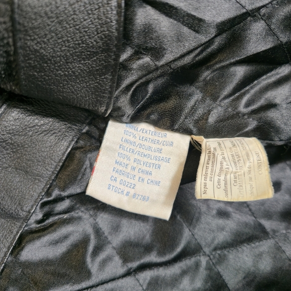 Y2K Protocol Genuine Leather Jacket Size Large Black - Picture 7 of 10